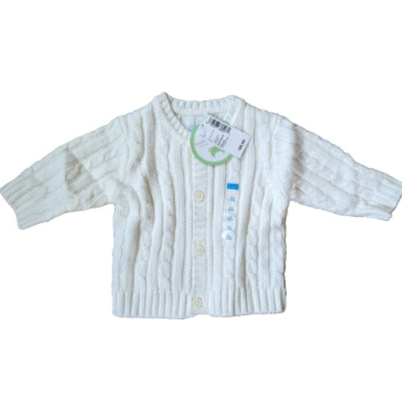 NWT The Children's Place Baby Boys Sweater Cable Knit Cardigan Button-Do… - Picture 1 of 5
